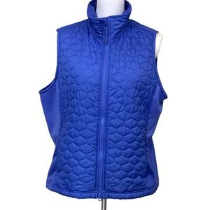 L.L.Bean thinsulate fitness zip front vest, blue, layering, quilted, extra large